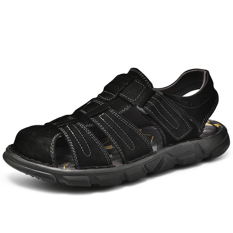 Mens Closed-toe Sandals Outdoor Hiking Shoes With Durable Soft Soles For The Beach