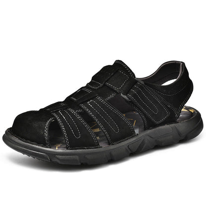 Mens Closed-toe Sandals Outdoor Hiking Shoes With Durable Soft Soles For The Beach