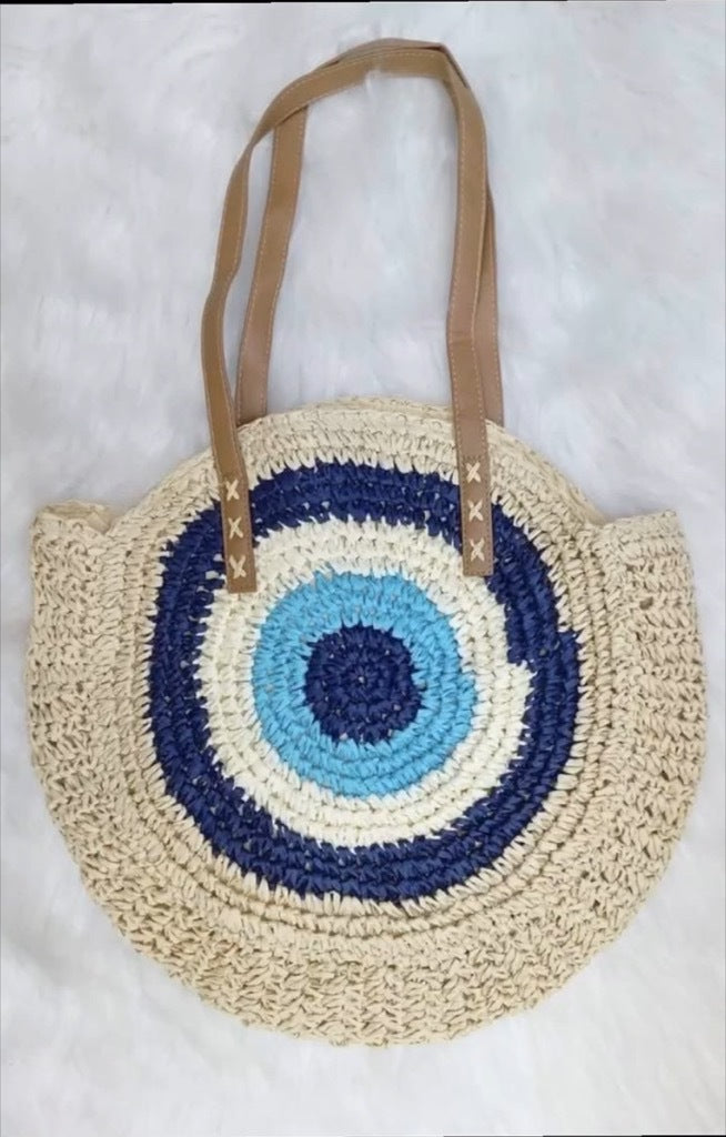 Round Straw Bag Fashionable Womens Shoulder