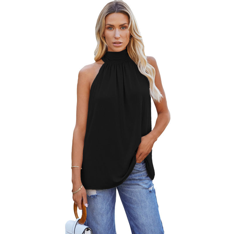Womens Sleeveless Lace-up Vest