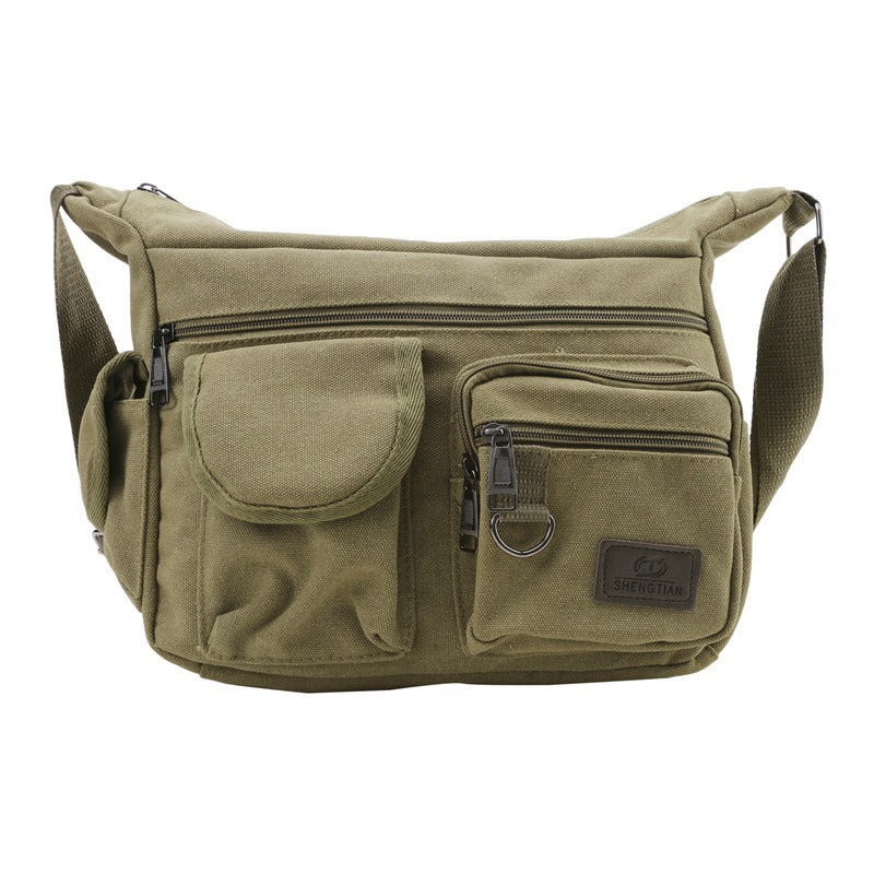 Simple Canvas Bag Large-capacity Crossbody Shoulder Bag