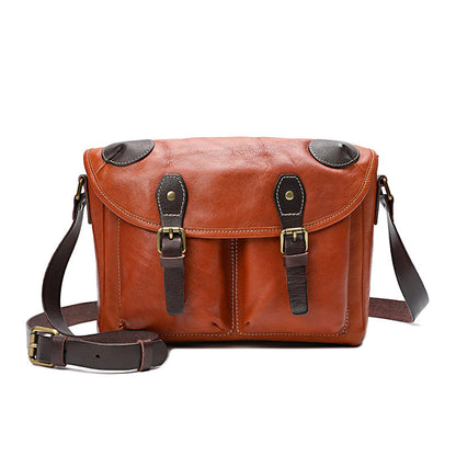 Cowhide Crossbody Bag For Men And Women