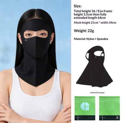 Summer Ice Silk Sun-Protective Face Mask For Women