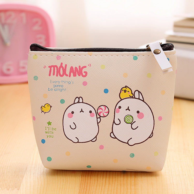 Creative Potato Rabbit Zero Wallet Korean Version PU Waterproof Hand With Small Pocket Mini Cute Coin Earphone Receiving Bag