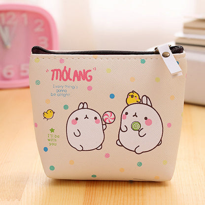 Creative Potato Rabbit Zero Wallet Korean Version PU Waterproof Hand With Small Pocket Mini Cute Coin Earphone Receiving Bag