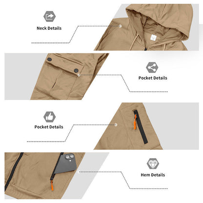 Cross-border Autumn & Winter Men's Loose Hoodie, Zip-Up Cardigan With Side Pockets, Oversized Casual Sports Sweatshirt Jacket For Foreign Trade