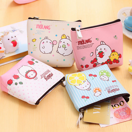 Creative Potato Rabbit Zero Wallet Korean Version PU Waterproof Hand With Small Pocket Mini Cute Coin Earphone Receiving Bag
