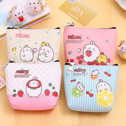 Creative Potato Rabbit Zero Wallet Korean Version PU Waterproof Hand With Small Pocket Mini Cute Coin Earphone Receiving Bag