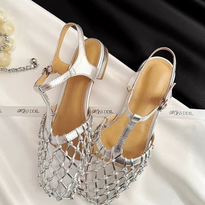 Niche-design Bag Roman Shoes Sandals Mesh Upper