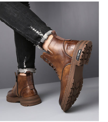 New Autumn Winter British-style Boots With Thick Soles