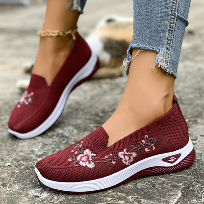 Womens Summer Mesh Shoes With Flat Soles Breathable And Non-Slip