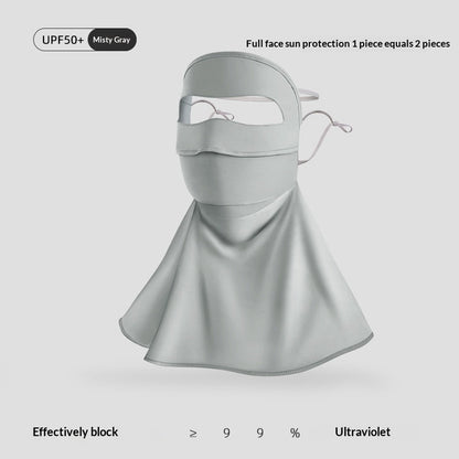 Summer Cycling Full-Face Sun-Protective Mask And Hat Combo
