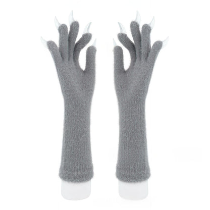 Halloween Silicone Meat Mat Long Gloves
