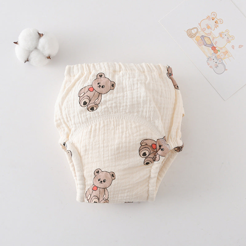 Gauze Cotton Baby's Ring Urine Training Pants Pure Diaper Pants