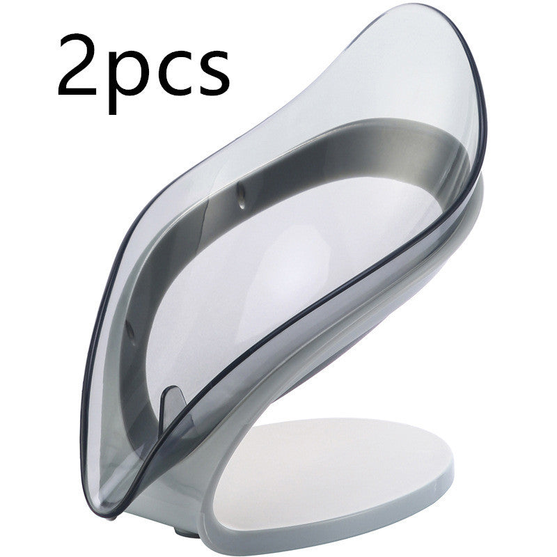 Leaf Shape Soap Holder Non-slip Drain Storage Box