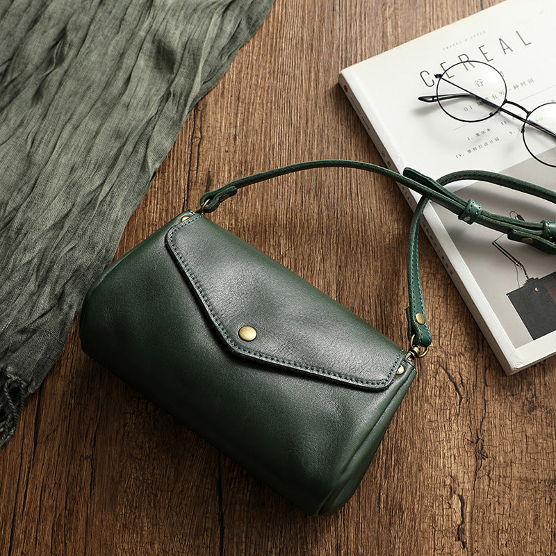 Womens Small Crossbody Bag Made Of Full-grain Cowhide