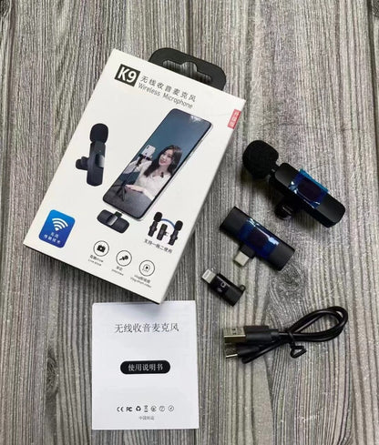 Collar Clip Microphone Outdoor Video Recording Wireless Microphone