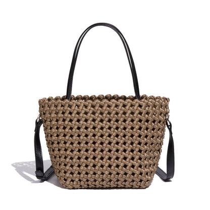 Summer New Style Woven Vegetable Basket Fashionable Elegant Handbag Fashionable Texture Design All-match Shoulder Crossbody Bag For Women