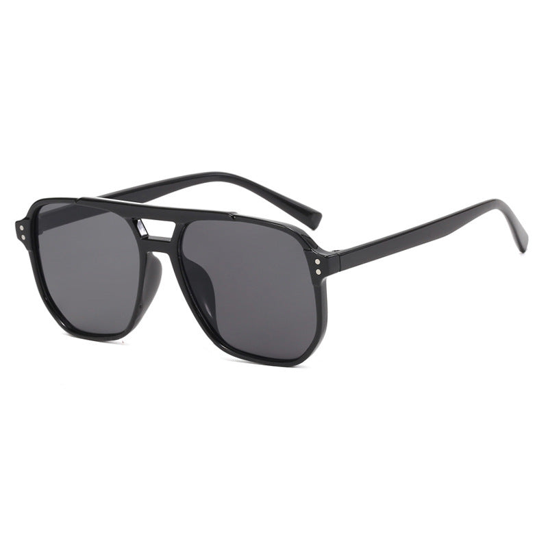 Square Double-bridge Fashionable Sunglasses