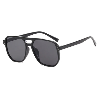 Square Double-bridge Fashionable Sunglasses