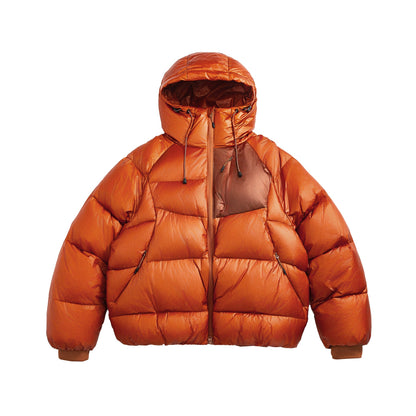 Water-repellent Quilted Hooded Insulated Down Jacket