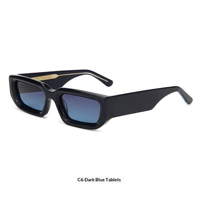 New Trendy European And American-style Sunglasses With A Square Frame And Wide Temple Arms