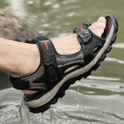 Summer Outdoor Sandals With Velcro Straps