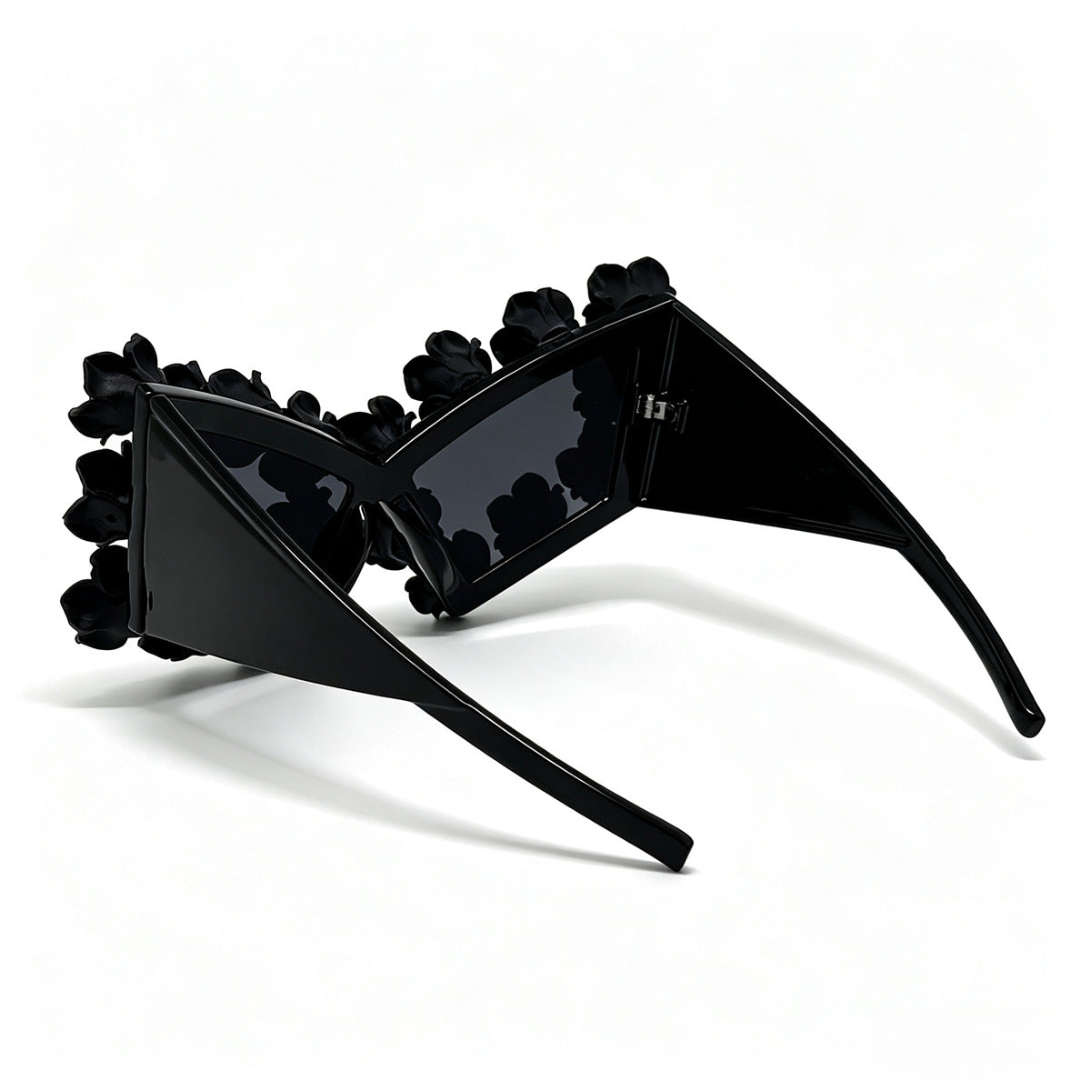 Niche Designer inspired Black Rose Gothic Sunglasses