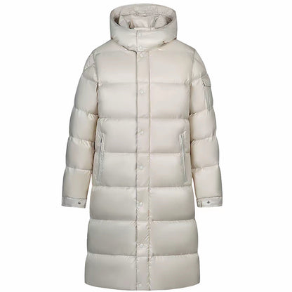Long Hooded Padded Over-the-knee Cotton Coat