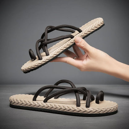 Personalized Woven Casual Outdoor Non-slip Flip-flops