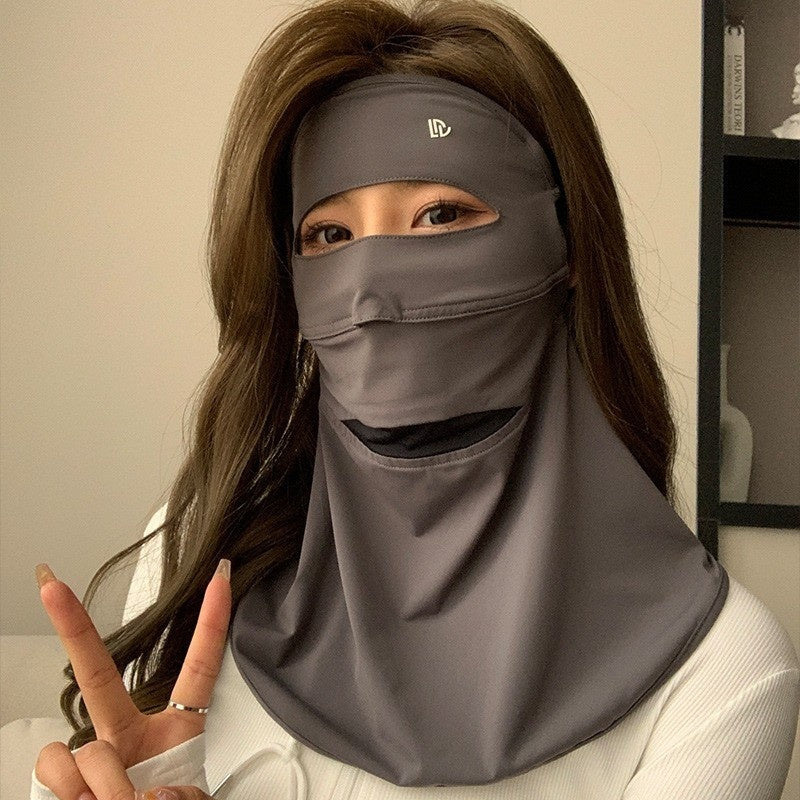 Summer Ice Silk Sun-Protective Face Mask For Women