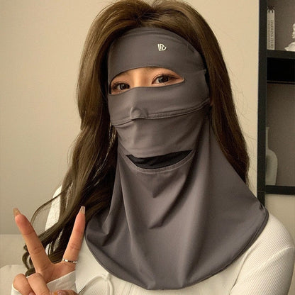 Summer Ice Silk Sun-Protective Face Mask For Women