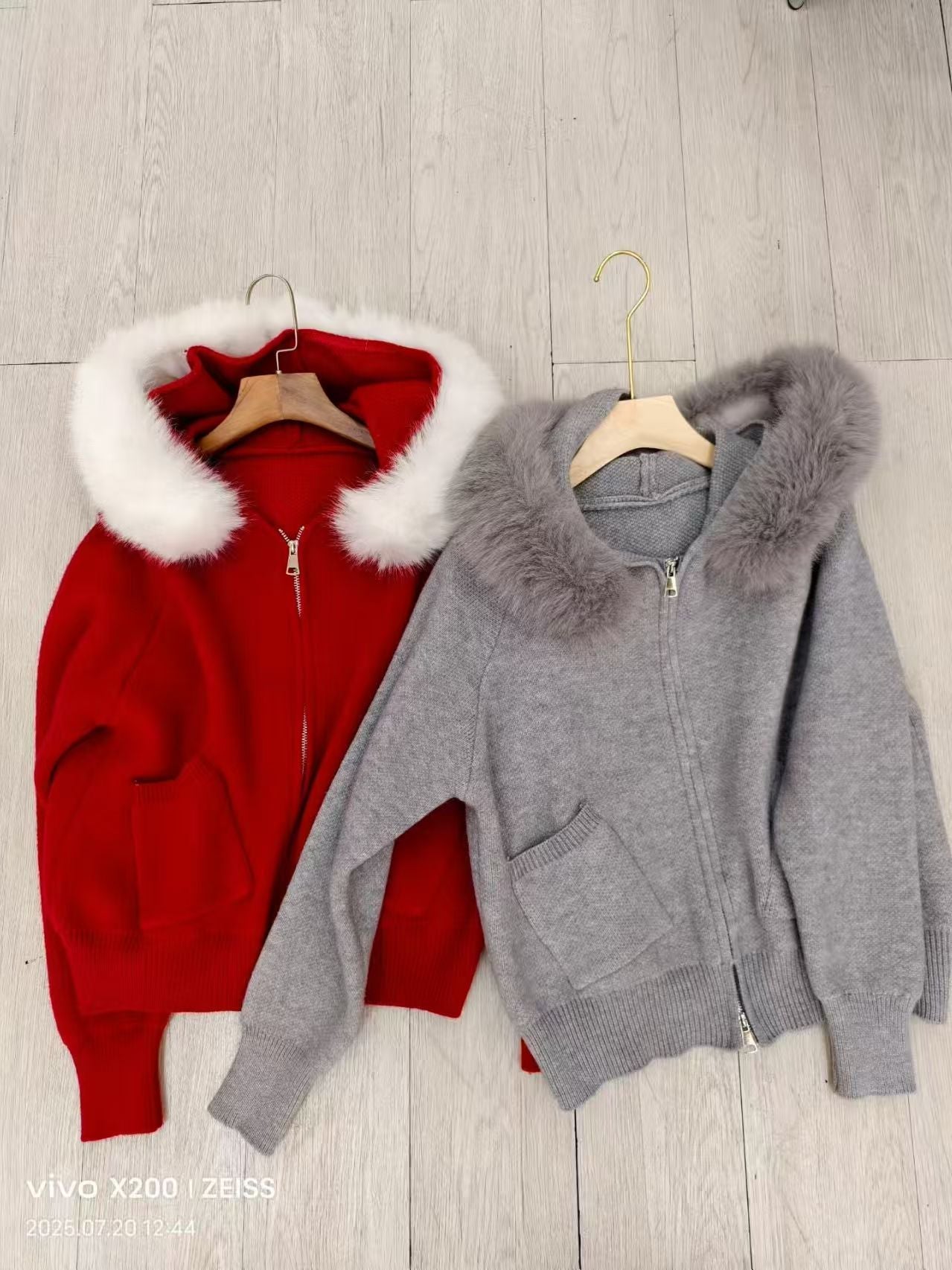 Thickened Hooded Large Fur Collar Knitted Women's Clothing Loose Casual Sweater