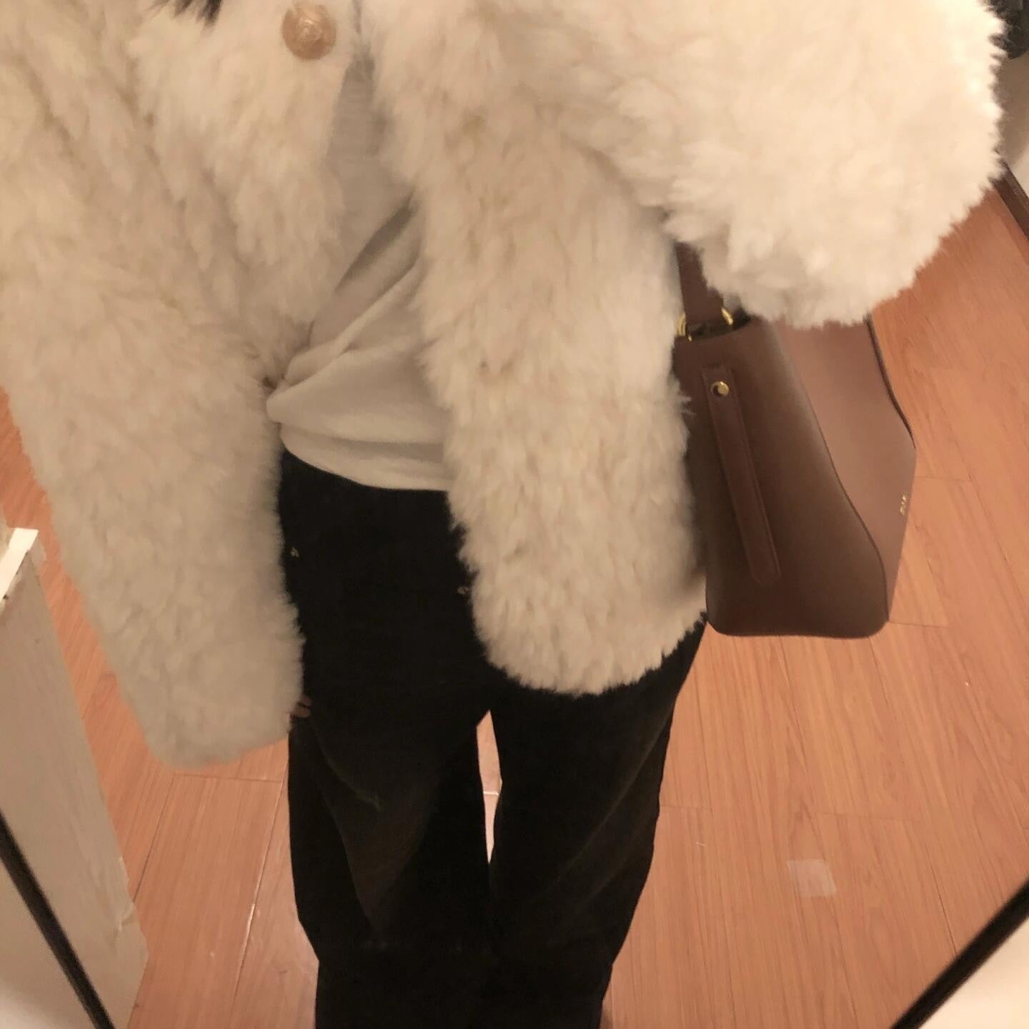 Womens Thickened Cotton-padded Coat With Lambswool Lining