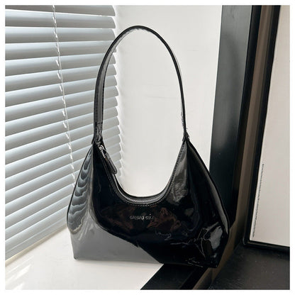 Patent-leather Fashionable Lightweight Single-shoulder Tote Underarm Bag For Women