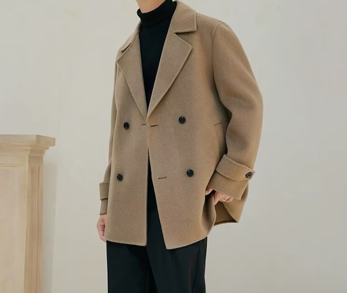 Non-cashmere Wool Trench Coat For Men