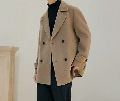 Non-cashmere Wool Trench Coat For Men