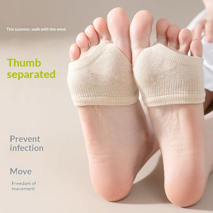 Womens Half-sock Forefoot Non-slip Invisible Flip-flops