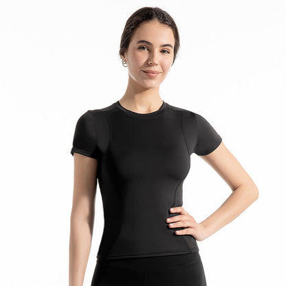 Thin Sports Tight Breathable Yoga Clothes Short-sleeved T-shirt Women's Slim-fit Sweat-absorbent Quick-drying Slimming Running Fitness Top