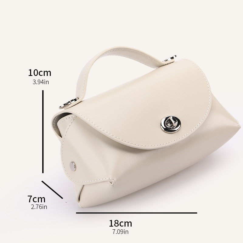 Retro-style Elegant Genuine Leather Tote And Crossbody Bag
