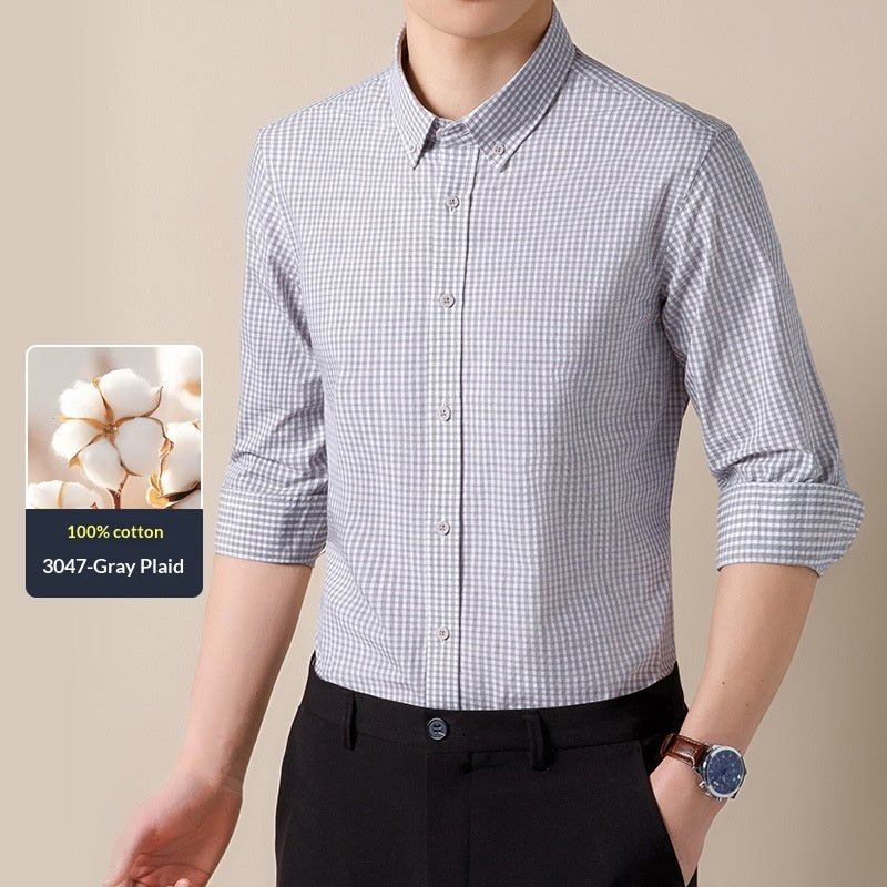 Mens Cotton Fashion Casual Breathable Shirt