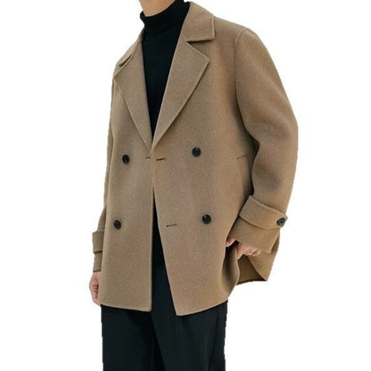 Non-cashmere Wool Trench Coat For Men