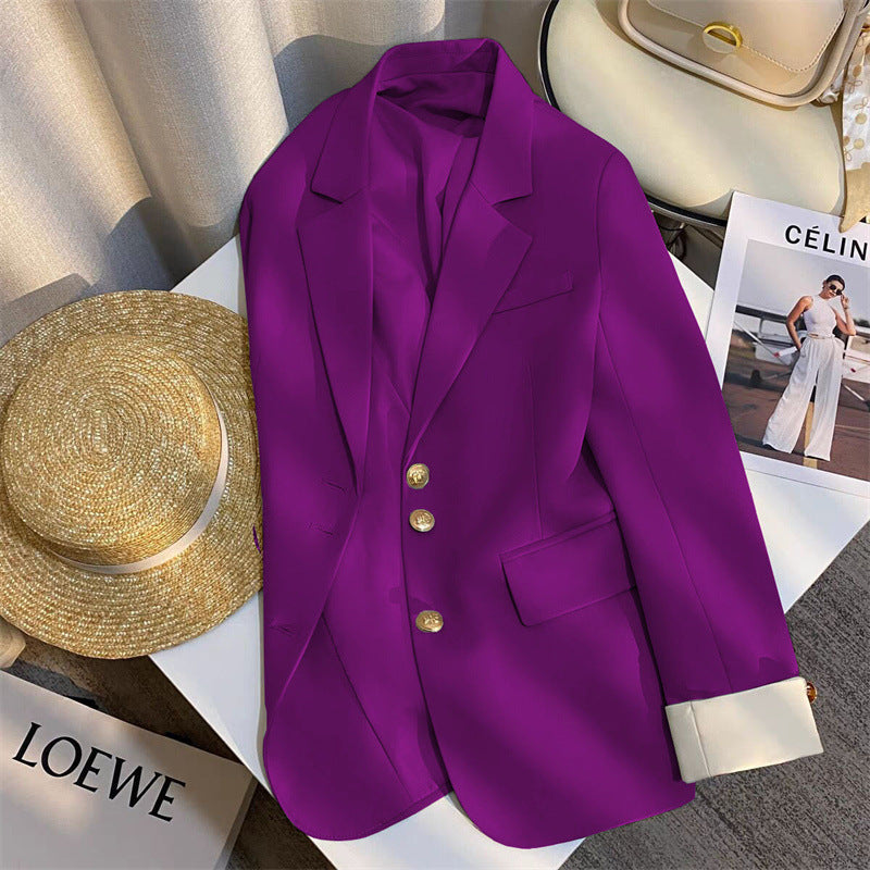 Sophisticated Designer-style Blue Blazer For Women Casual Wear