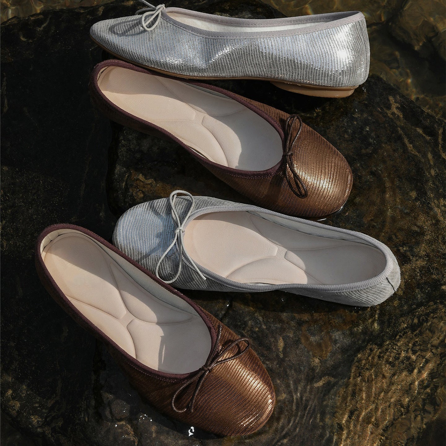 Bow-knot Soft-soled Versatile Womens Flat Shoes