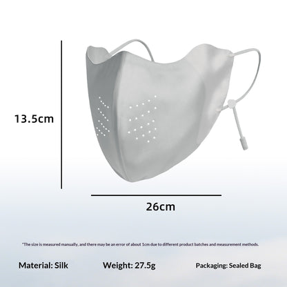 Sun-protective With Ventilation Holes Breathable Ice-silk Sunshade Face Mask