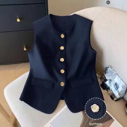 Womens Fashionable Relaxed-fit Niche-style Vest