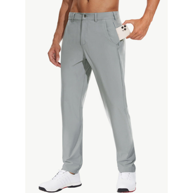 New Men's Outdoor Elastic Quick-Drying Golf Formal Pants Work Business Casual Comfortable Lightweight Trousers