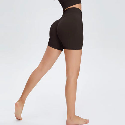 Seamless Yoga Shorts Womens High-Waisted