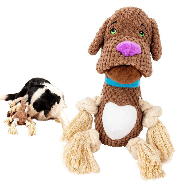 Dog Plush Shell Shape Containing Sound Paper Bb Called Bite-Resistant Molar Pet Toy Interactive Large Dog Puppy Pet Supplies
