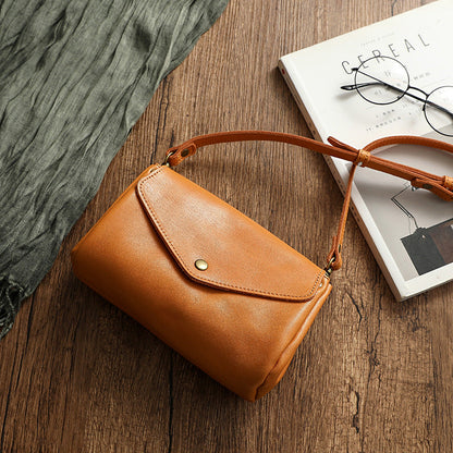 Womens Small Crossbody Bag Made Of Full-grain Cowhide